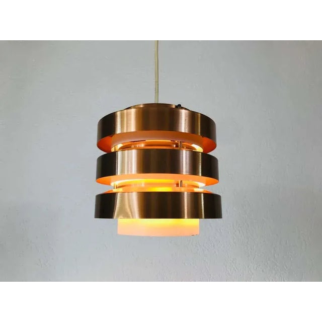 Copper and Metal Pendant Lamp from DDR, 1960s For Sale - Image 4 of 13