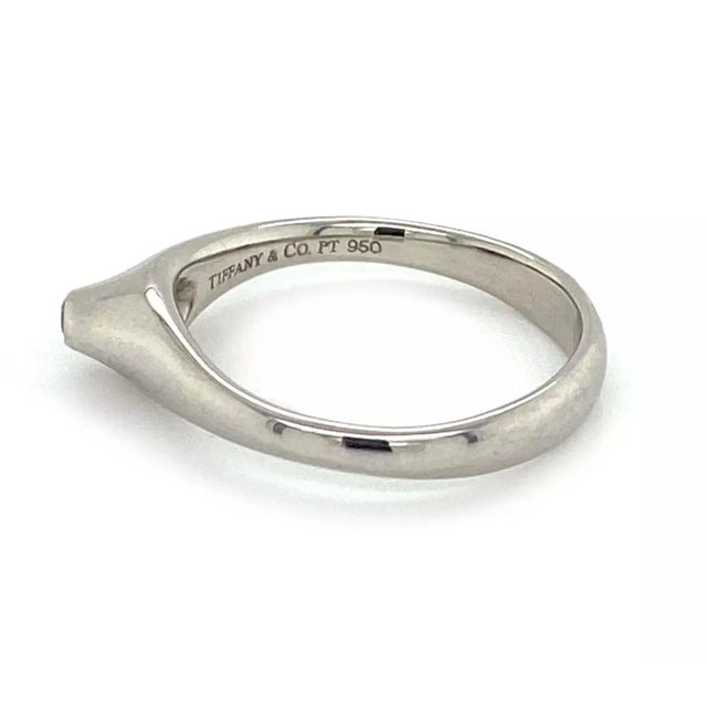 Contemporary Tiffany & Co. Platinum Elsa Peretti Diamond Pointed Top Ring For Sale - Image 3 of 6