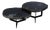 Black Epoxy Covered Petrified Wood Coffee Tables by Xyleia Petrified Wood, Set of 2 For Sale