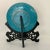 Art Nouveau 1980s Vintage Champleve Display Plate With Stand For Sale - Image 3 of 6