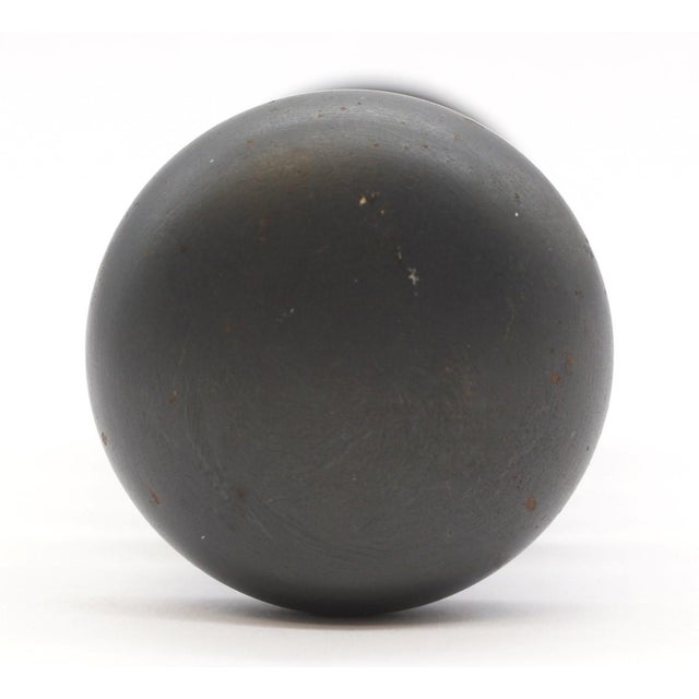 Classic style passage door knob set made of cast iron in a matte black finish. The original mounting screws are not...