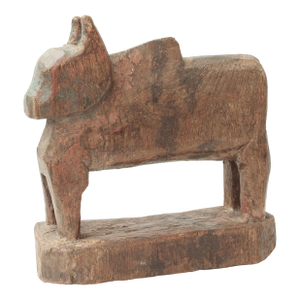 Vintage Carved Wooden Nadi Bull Figure