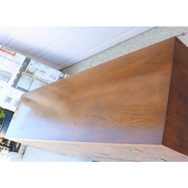 Vintage Henredon Dresser / Credenza – Mid-Century Style Campaign Style For Sale - Image 9 of 14
