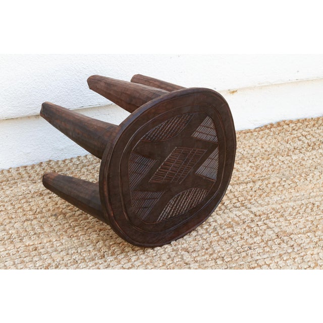 Wood Egan Nupe Primitive African Stool For Sale - Image 7 of 8