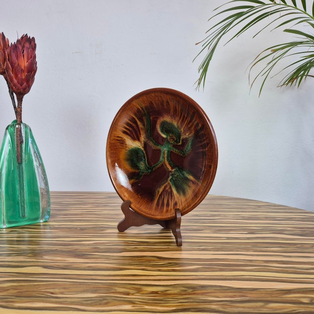 Mid-Century Ceramic Wall Plate from Łysa Góra, Poland, 1960s For Sale - Image 4 of 8