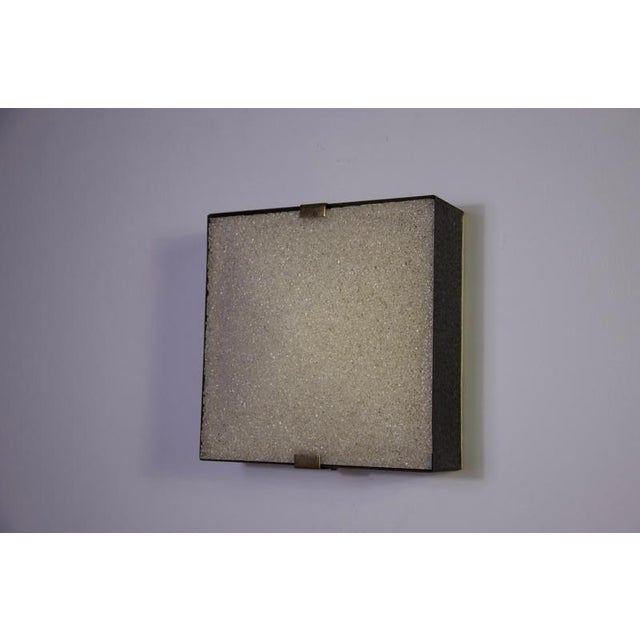 Metal Mid-Century Square Flush Mounts, Italy, 1960s, Set of 2 For Sale - Image 7 of 15