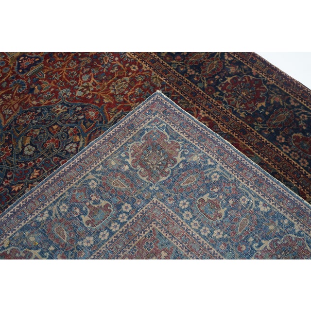 Antique Mohtasham Kashan Rug 4'2'' X 6'7'' For Sale - Image 10 of 10