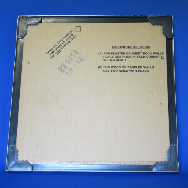 1980s Square Brass Double Frame With Beveled Edged Mirror For Sale - Image 12 of 14