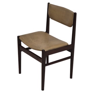 Danish Dining Chairs in Teak & Leather, 1970s, Set of 5 For Sale