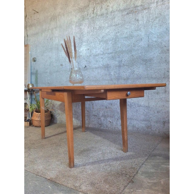 1950s Dining Table with Sliding Extensions, 1950s For Sale - Image 5 of 12