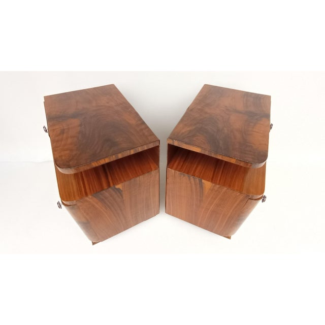 Bedside Tables by Jindřich Halabala for Up Závody, 1940s, Set of 2 For Sale - Image 12 of 16