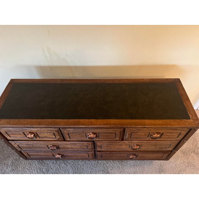 Wood Vintage Mid Century American of Martinsville 7-Drawer Dresser For Sale - Image 7 of 7