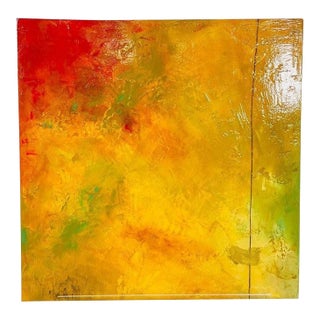Sam Richardson “Amana Series” Abstract Painting on Board, American Abstract For Sale