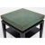 Charak Furniture Co. Tommi Parzinger Green Leather Top Side Table Model No. 3033, 1950s, Usa. For Sale - Image 4 of 4