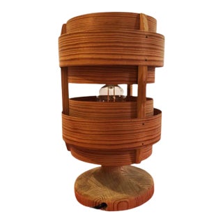 Hans-Agne Jakobsson for Ab Ellysett, Wooden Desk or Table Lamp , Sweden 1960s, For Sale