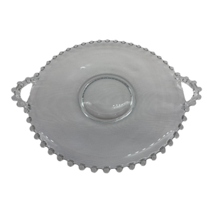 Mid 20th Century Imperial Glass Candlewick 10" Handled Plate