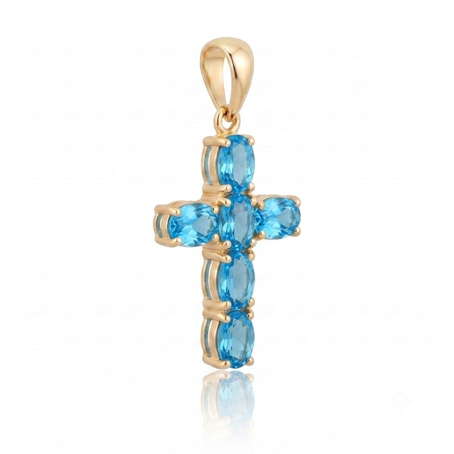 Designed with an eye-catching Swiss blue radiance, this piece uses a structured multi-stone framework where the horizontal...