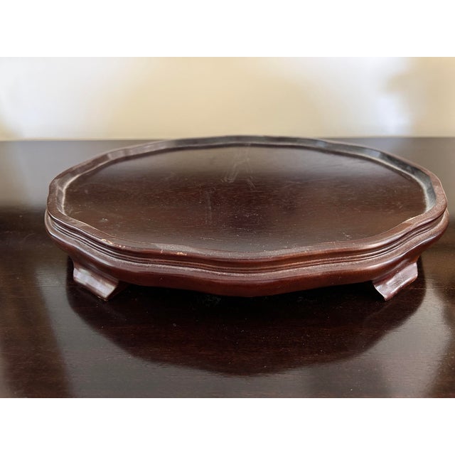 Gold Gold Asian Cachepot and Wood Base For Sale - Image 8 of 10