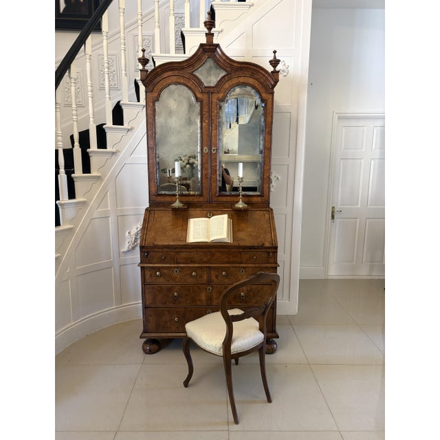 Wood Antique Burr Walnut and Featherbanded Bookcase, 1710 For Sale - Image 7 of 18