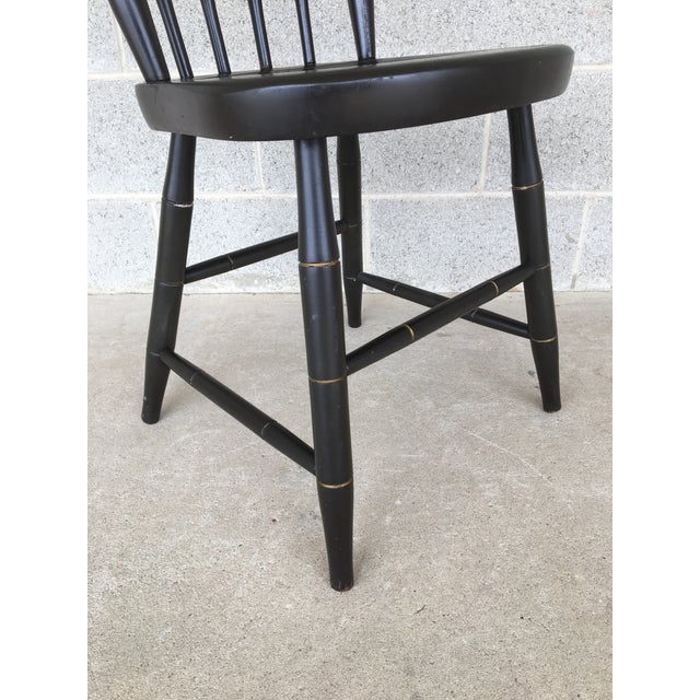 Nichols & Stone Ebonized Bicentennial Windsor Chairs Set of 4 Chairish