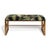 Traditional Scalamandre Maison by Port 68 Medallion Gold with Forest Double Bench For Sale - Image 3 of 3
