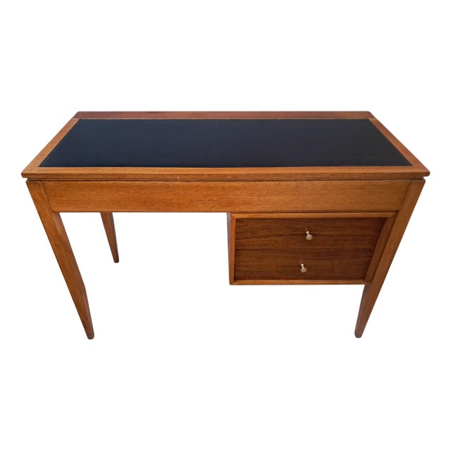 Mid-Century Compact Desk with Leather Top from Uniflex, 1960 For Sale