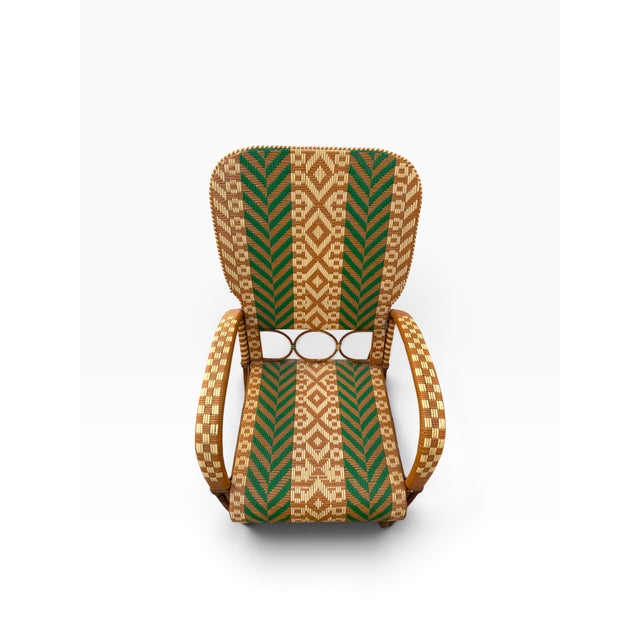 Rattan Armchairs in the style of Audoux Minet, France, 1950s, Set of 2 For Sale - Image 10 of 18