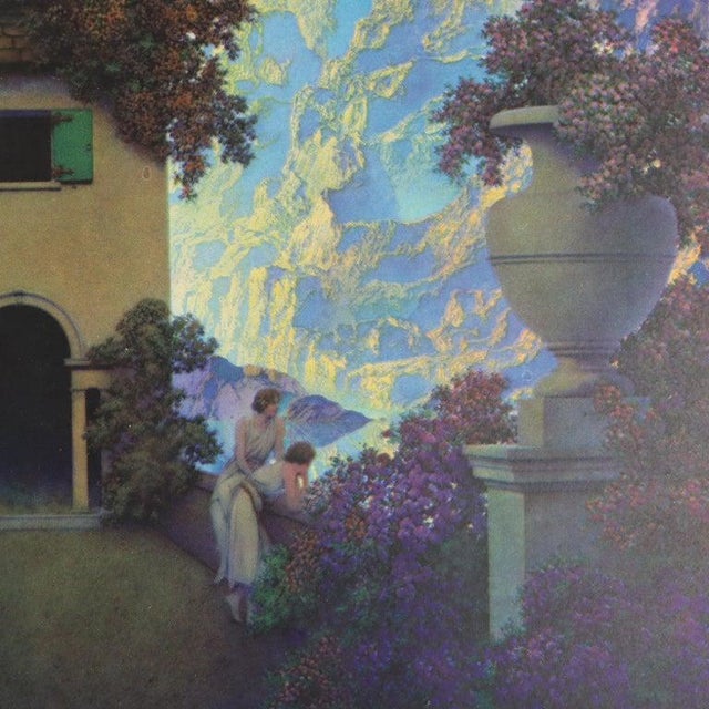 Art Deco Art Deco Maxfield Parrish Edison Mazda Calendar Print “Sunrise” C1932 For Sale - Image 3 of 6
