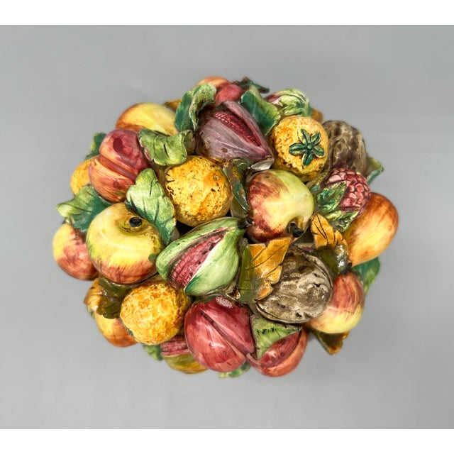 Vintage Italian Ceramic Mixed Fruit Bowl For Sale - Image 10 of 11