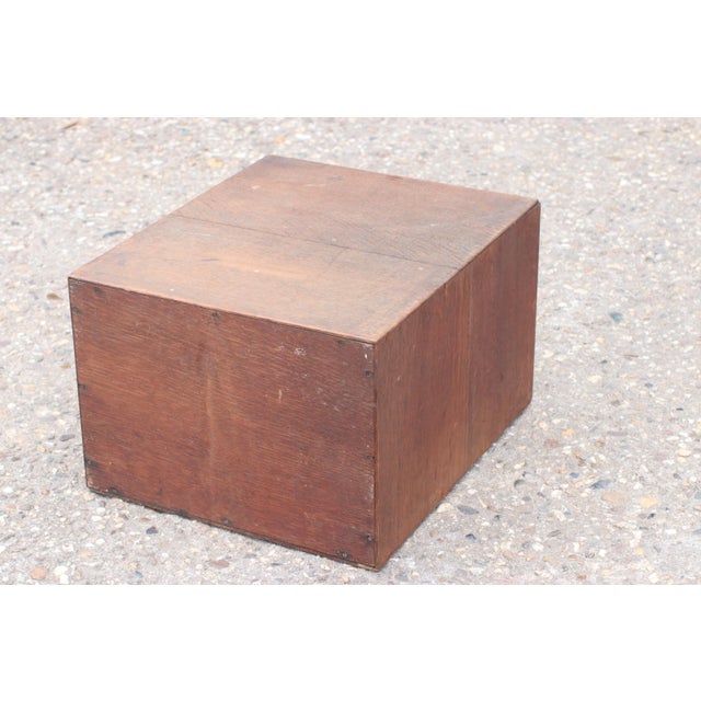 Antique French Oak Card Catalogue Cabinet, Paris, Early 20th Century For Sale - Image 9 of 10