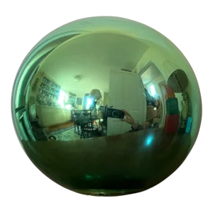Large Green Mercury Glass Garden Gazing Sphere or Witch's Ball