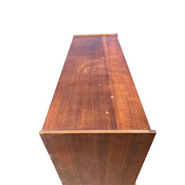 Vintage Mid Century Modern Tall Dresser Chest of Drawers Gentlemen’s Chest by American of Martinsville For Sale - Image 9 of 10