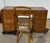 1980s Drexel Heritage Woodbriar Collection Campaign 7 Drawer Desk & Chair For Sale - Image 9 of 16