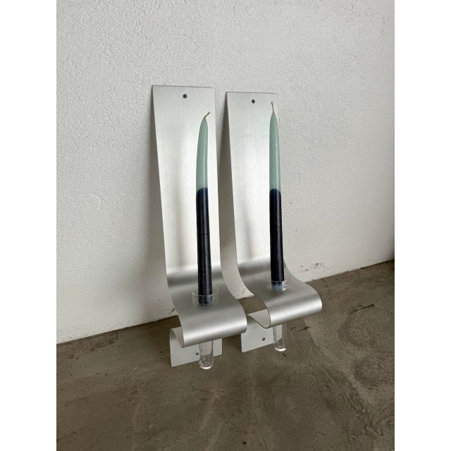 Silver Vintage Soliflore Candleholders from Ikea, 1990s, Set of 2 For Sale - Image 8 of 18