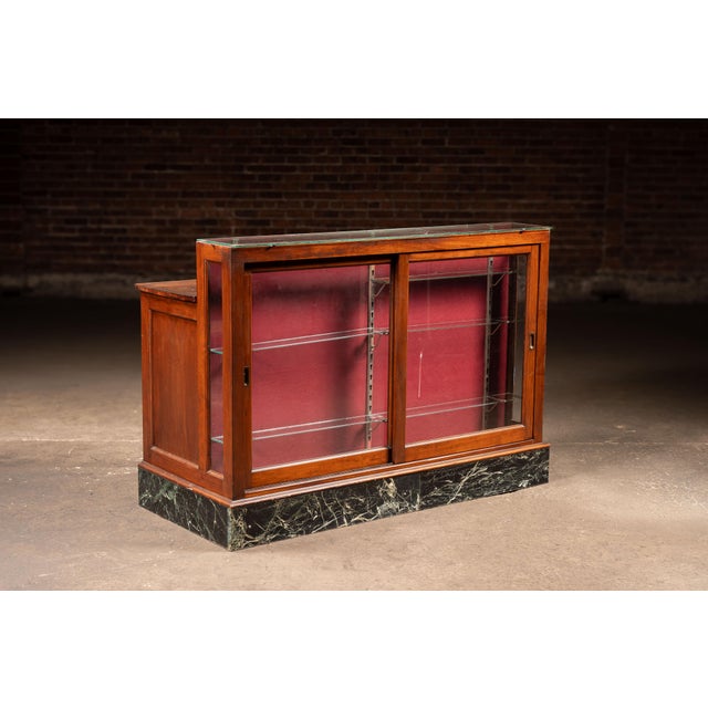 Early 20th Century Red Felt Retail Display Counter For Sale - Image 4 of 16