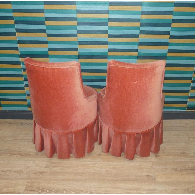 Boudoir Armchair with Peplum Flounce and Box Pleat, 1988 For Sale - Image 6 of 10