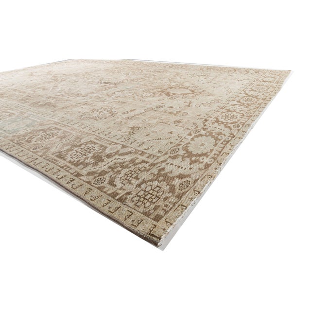 1940s Vintage Circa 1940 Heriz Area Rug 8ft 4in X 11ft 4in For Sale - Image 5 of 7