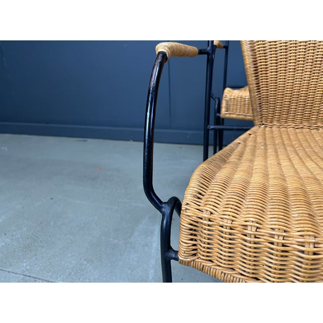 1960s Wicker Chairs from Frederick Weinberg, 1960s, Set of 6 For Sale - Image 5 of 14
