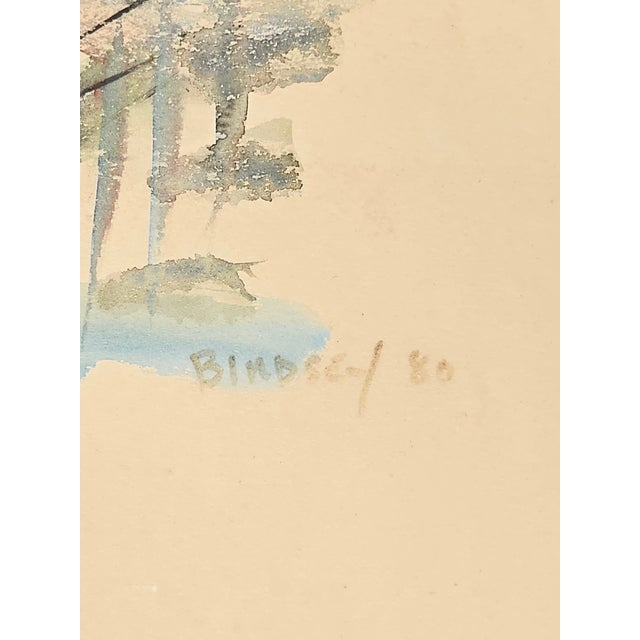 Modern Alfred Birdsey (1912-1996) Original Signed Watercolor Painting, 1980, Framed Bermuda Modernist Landscape For Sale - Image 3 of 11