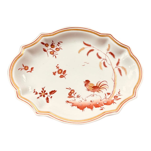 Vintage Richard Ginori Italian Porcelain Rooster Tray For Sale