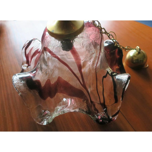 Large Art Glass Pendant Light by Pertti Santalahti for Humppila, 1960s For Sale - Image 6 of 14