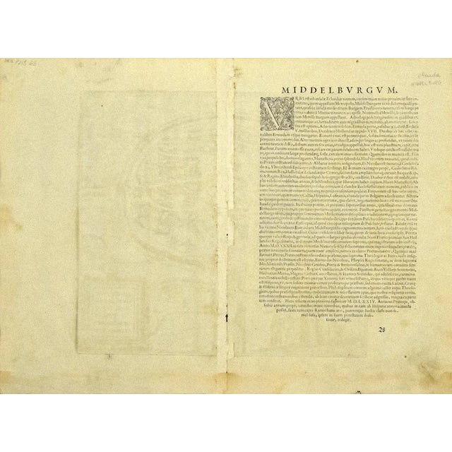 This map of Middelburg (ancient name: Middelbvrgvm) is an original etching realized by George Braun and Franz Hogenberg as...