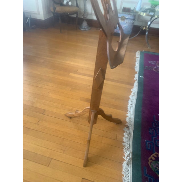Arts & Crafts 1900s Quarter Sawn Oak Music Stand For Sale - Image 3 of 8