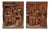 Vintage Chinese Hand Carved Hard Wood Scholar Bookends by George Zee - A Pair For Sale