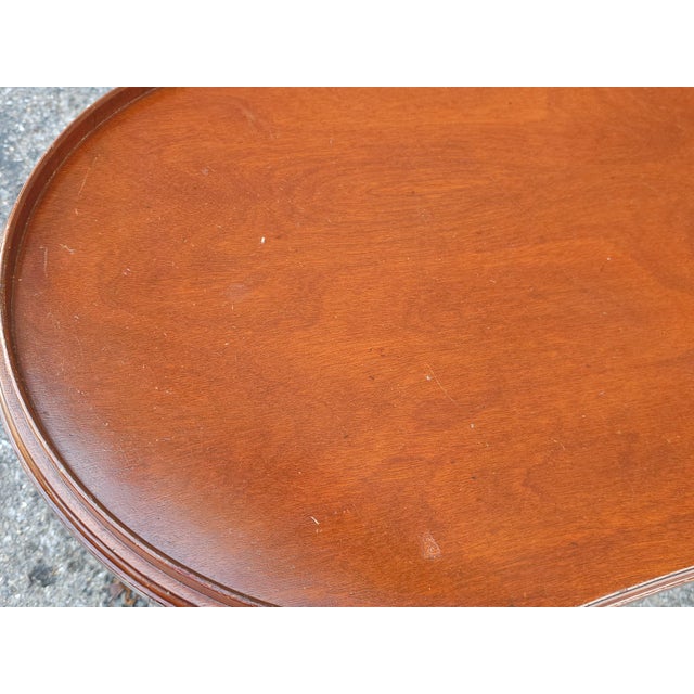 Merman Regency Style Mahogany Six-Leg Tiered Kidney Coffee Table, Circa 1940s For Sale - Image 11 of 12