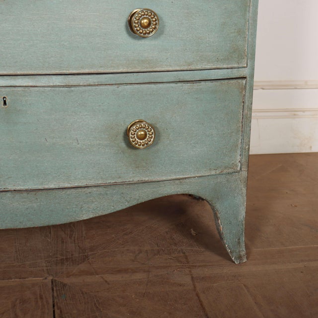 English Bow Front Chest of Drawers For Sale - Image 4 of 9