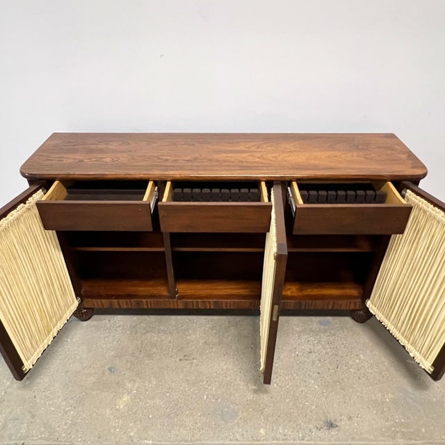 English Regency Style Rosewood Breakfront Sideboard / Credenza For Sale In Boston - Image 6 of 9