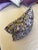 Textile Violet Silk Floral Down Pillow 15" X 18" Lumbar For Sale - Image 7 of 10