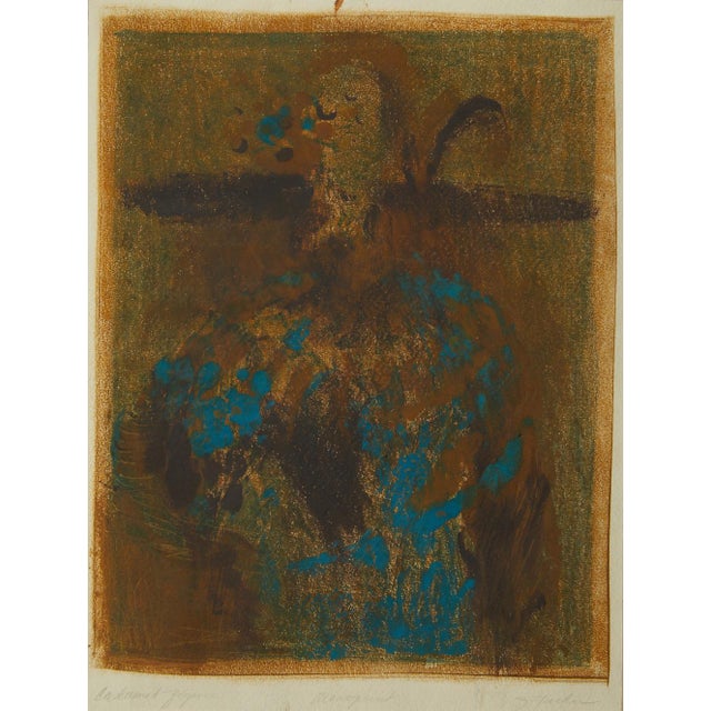 Beautiful MCM James Tucker Mono Print on Paper "Costume Figure" Matted size is 16 x 20" Art paper is 11.25" x 15.5" This...