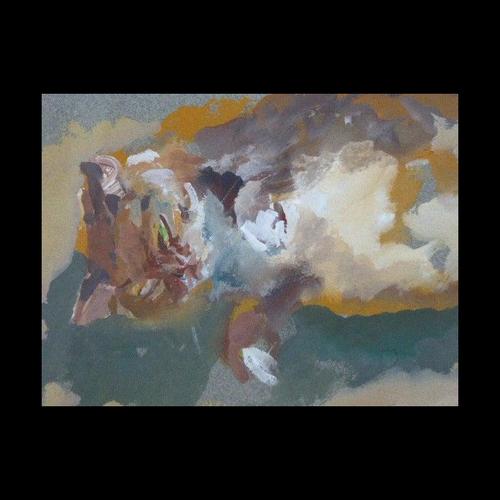 Caroline Duckworth King, Reclining Cat, 1970s, Oil Painting on Paper, Framed For Sale - Image 6 of 14